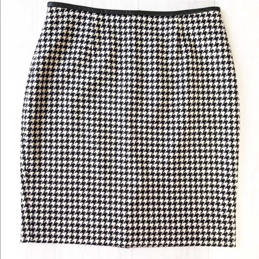 Brooks Brothers 1818 Label Houndstooth Wool Skirt